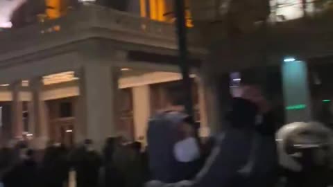 The Georgian riot police have been using strobe lights against the pro-EU protesters