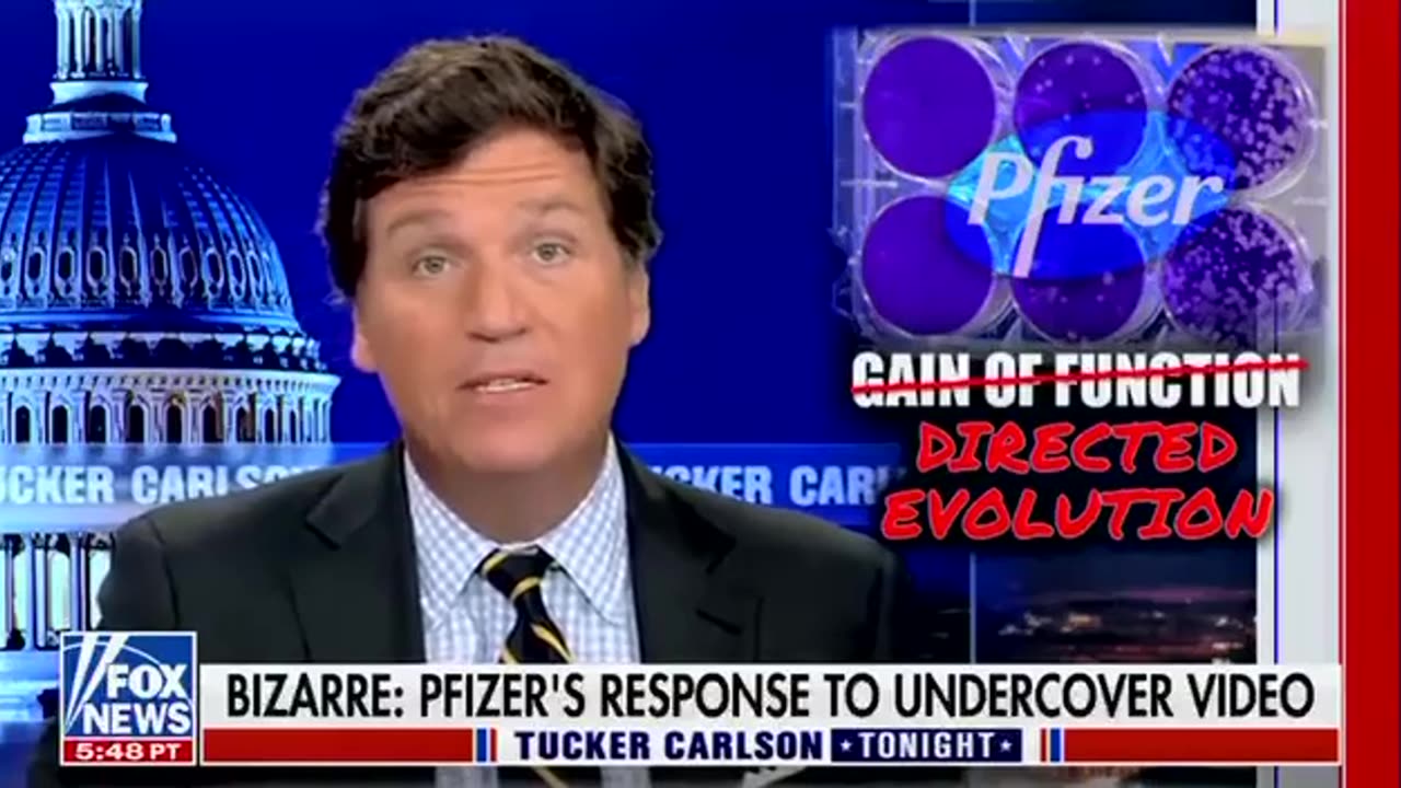 Tucker Carlson reports Pfizer’s admission to manipulating viruses