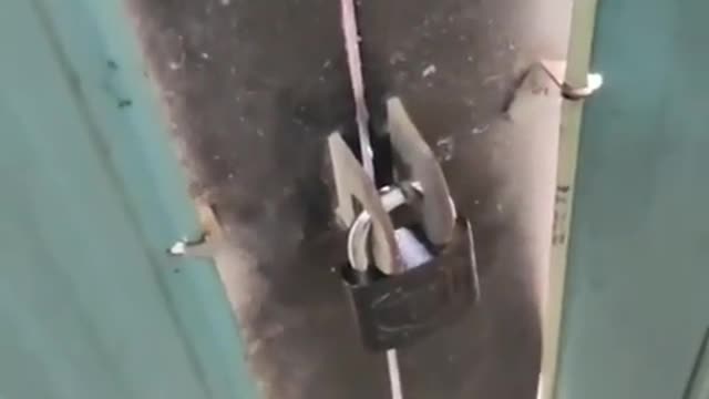 the thief tries to open the door