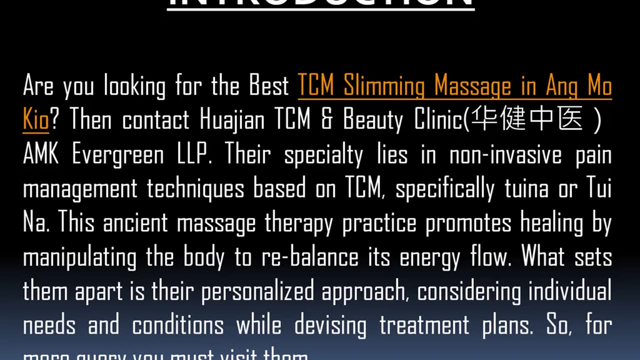 Best TCM Slimming Massage in Ang Mo Kio