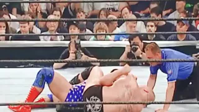 Brock Lesnar in WrestleMania with gay girl