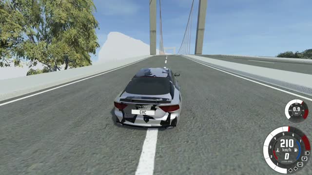 Car at high speed jumps over a broken bridge #9 🌉 BeamNG Drive Game 🎯 CAR crash 💥🚙