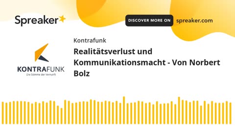 Audimax - Folge 2: Norbert Bolz: „Realitätsverlust und Kommunikationsmacht“