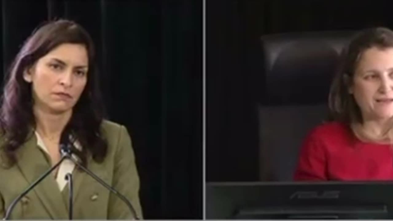 Chrystia Freeland is super proud for coming up with the idea of freezing bank accounts.