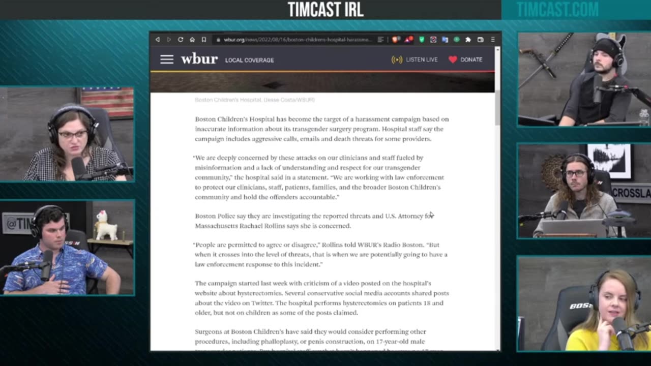 Tim Cast snippet on Seattle Children's Hospital Gender Clinic gives "gender-affirming" surgeries