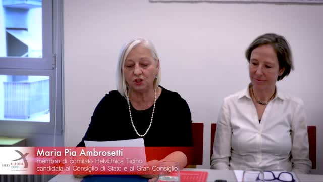 Presentazione dei candidati di HelvEthica Ticino - Maria Pia Ambrosetti