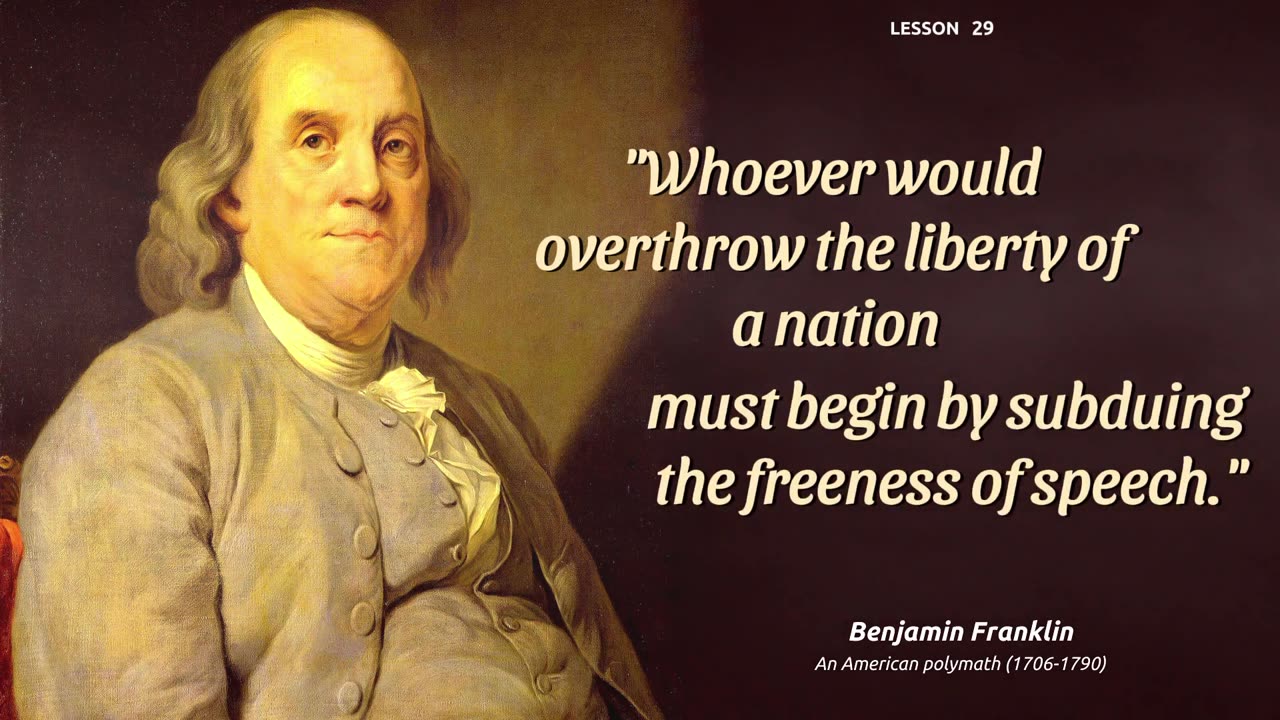 Life Lesson's By Benjamin Franklin