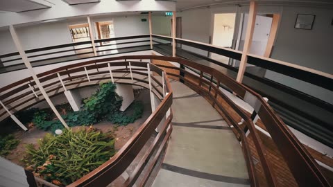 Abandoned Nursing Home with Spiral Wheelchair Ramp