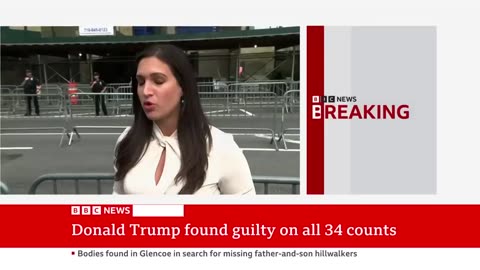 How did Donald Trump react to his criminal trial verdict? | BBC News