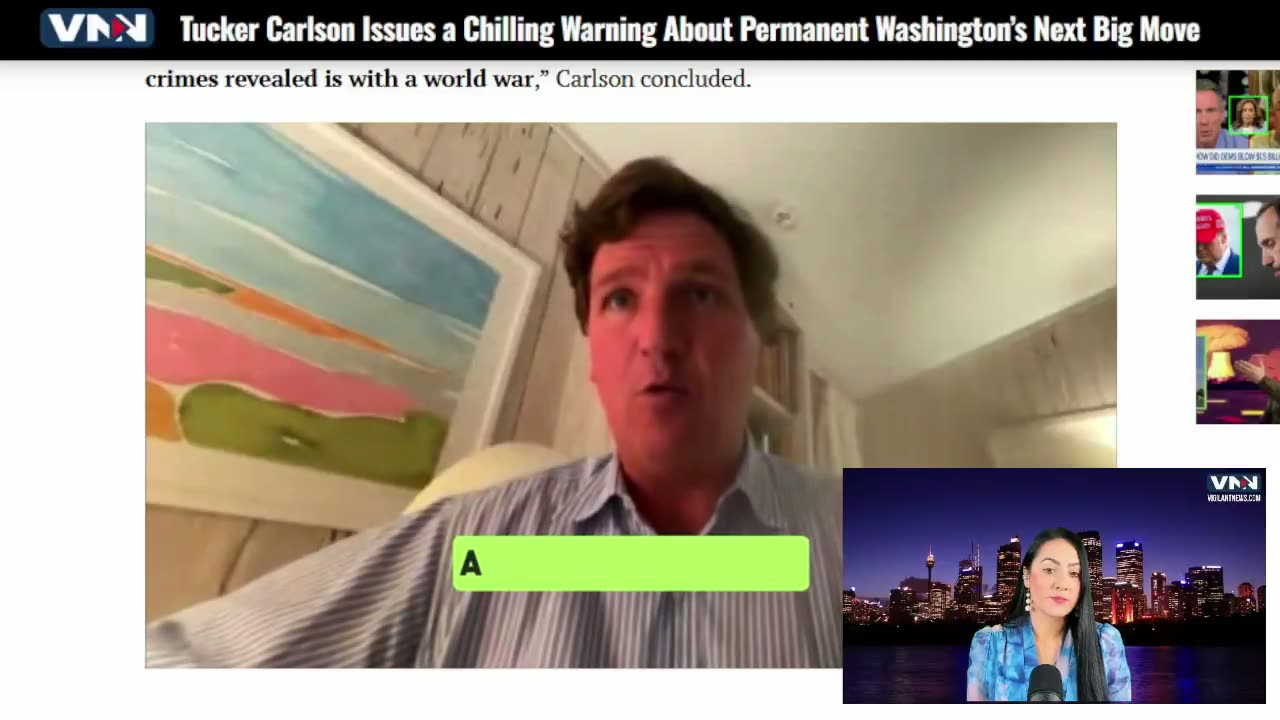 REPORT: Tucker Carlson warns that Permanent Washington has made a calculated decision....