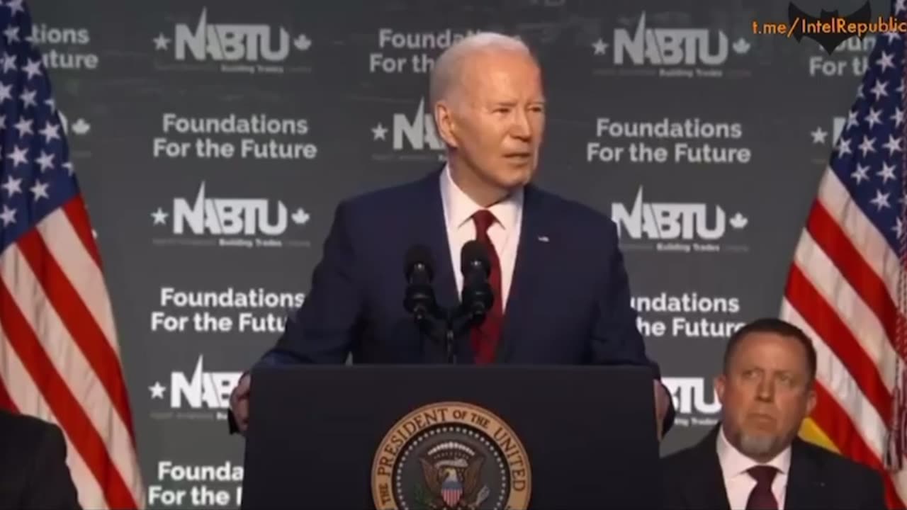 Senile Joe Biden reading teleprompter wrong again