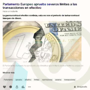 Parlamento Europeo aprueba severos límites a las transacciones en efectivo