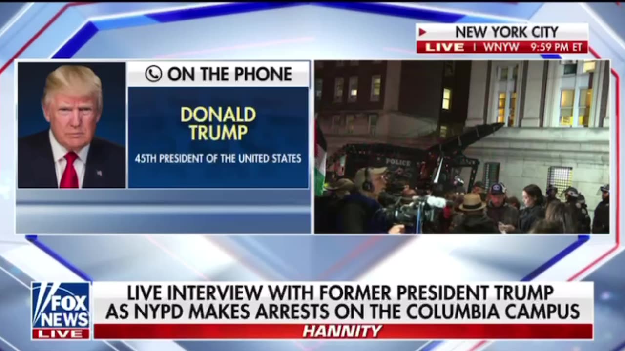 Breaking President Trump is on the phone on Hannity