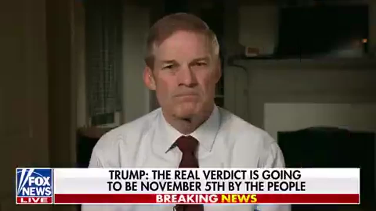 🚨BREAKING: Rep Jim Jordan Responds Following Fake Bragg Conviction