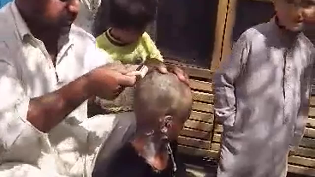 My village hair cutting video