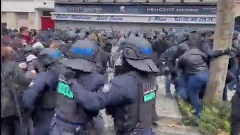 PARIS: Major protests because the government is attempting to steal their pension.