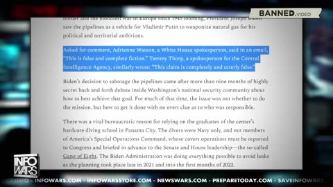 BREAKING THE DAY IT HAPPENED! Alex Jones Said Nord Stream 2 Blast is U.S. Operation.