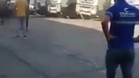 Funny people, this guy is destroying all the trucks he either just quit or was just fired