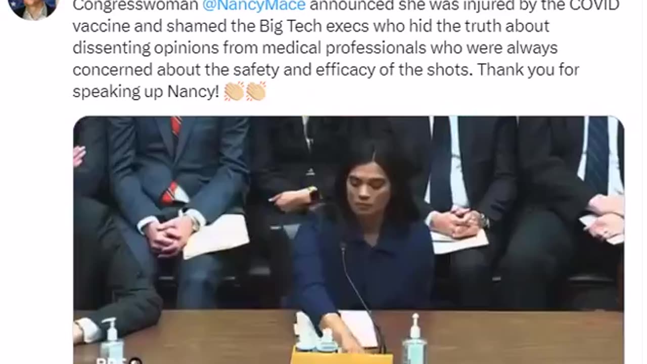 Congresswoman NancyMace was injured by the COVID vaccine