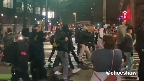 Antifa Protest In Seattle, Washington