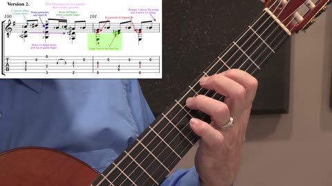 Technique Left-Hand, Part II (slow section). Video 56: m100-103, Version #2