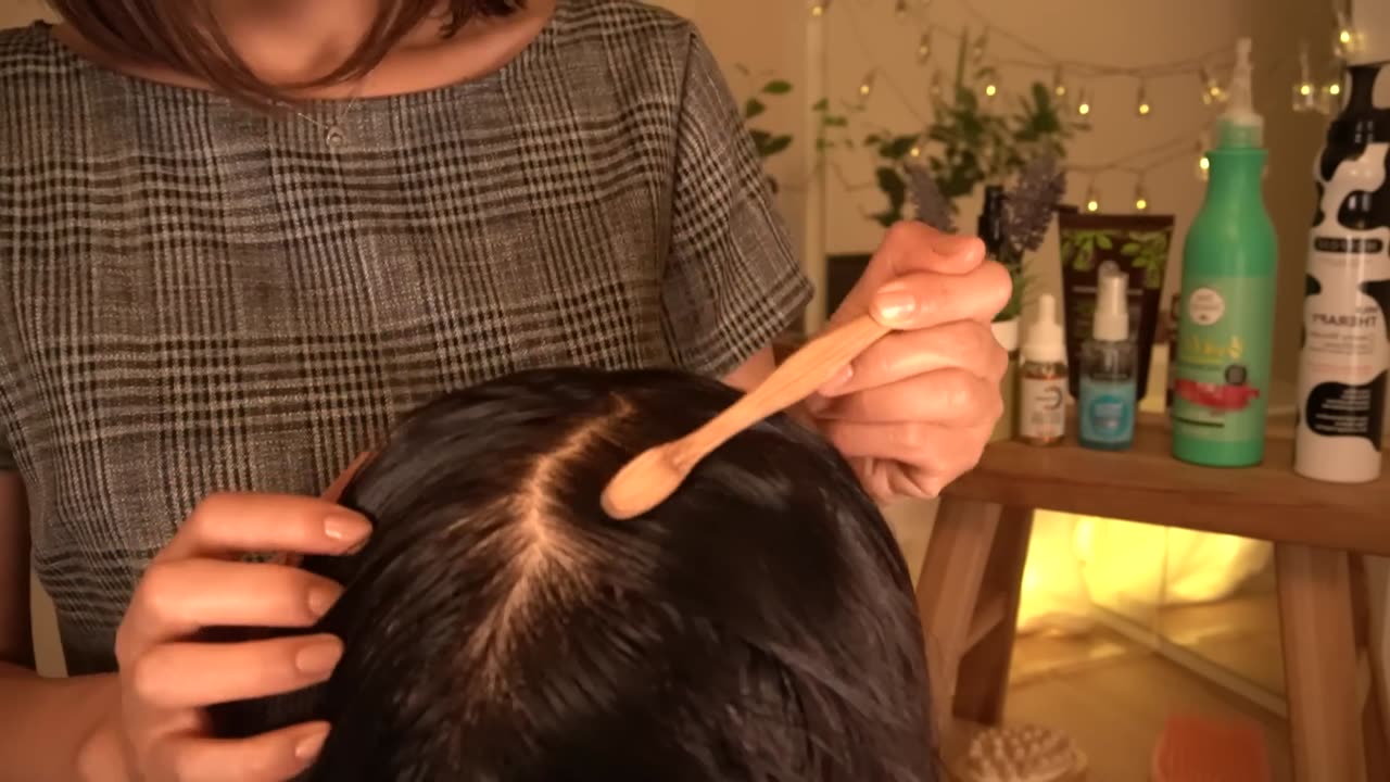 [ASMR] Four different hair treatment & Scalp care 💆‍♀️ | No Talking