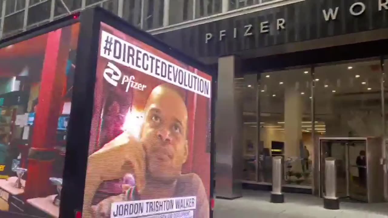 Project Veritas rented an LED truck and parked it outside of Pfizer’s world headquarters in Manhattan