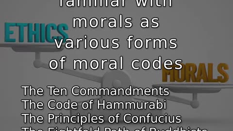 ETHICS VS MORALS - Short