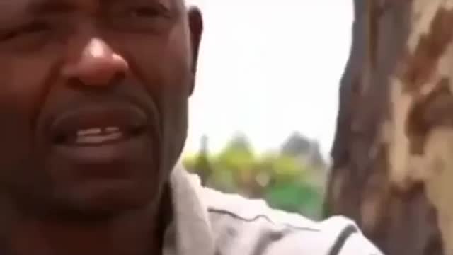 African man, potential migrant, describes his life phylosophy: he is not arrest for his statements