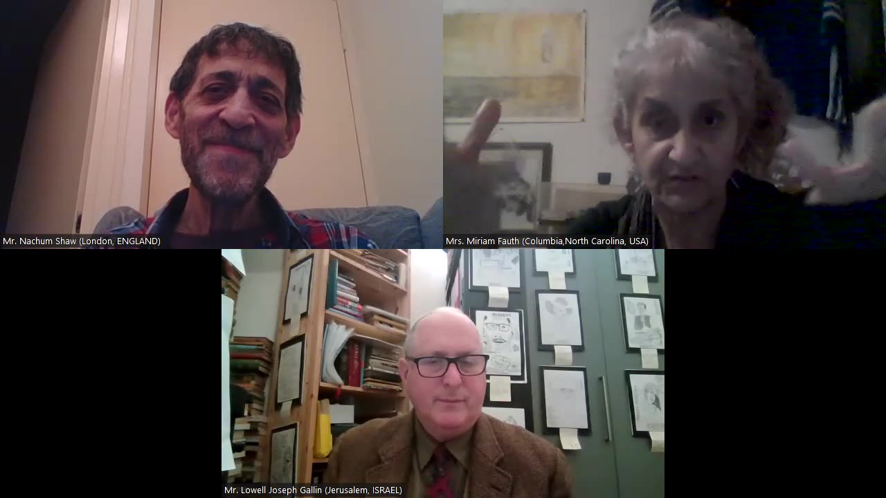 R&B Monthly Seminar: Jewish Roots Of Faith (Episode #17 -- Sunday, February 12th, 2023). Chair: Mrs. Miriam Fauth (North Carolina, USA). Panelist: Mr. Nachum Shaw (London, ENGLAND)