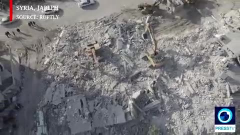 Syria: Drone captures aftermath of deadly earthquake in Jableh.