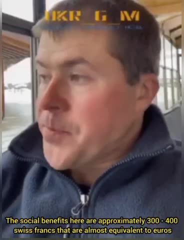 A Ukrainian refugee in Switzerland is embarrassed