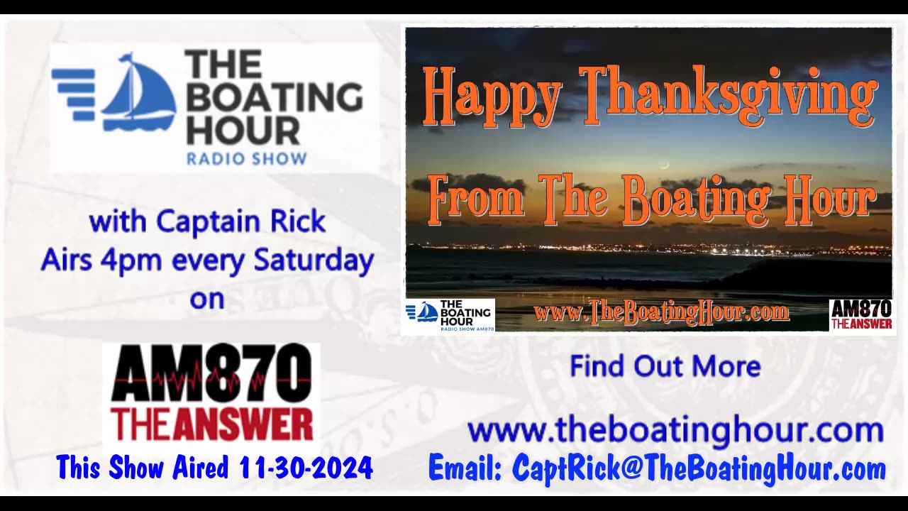 The Boating Hour with Captain Rick 11-30-2024