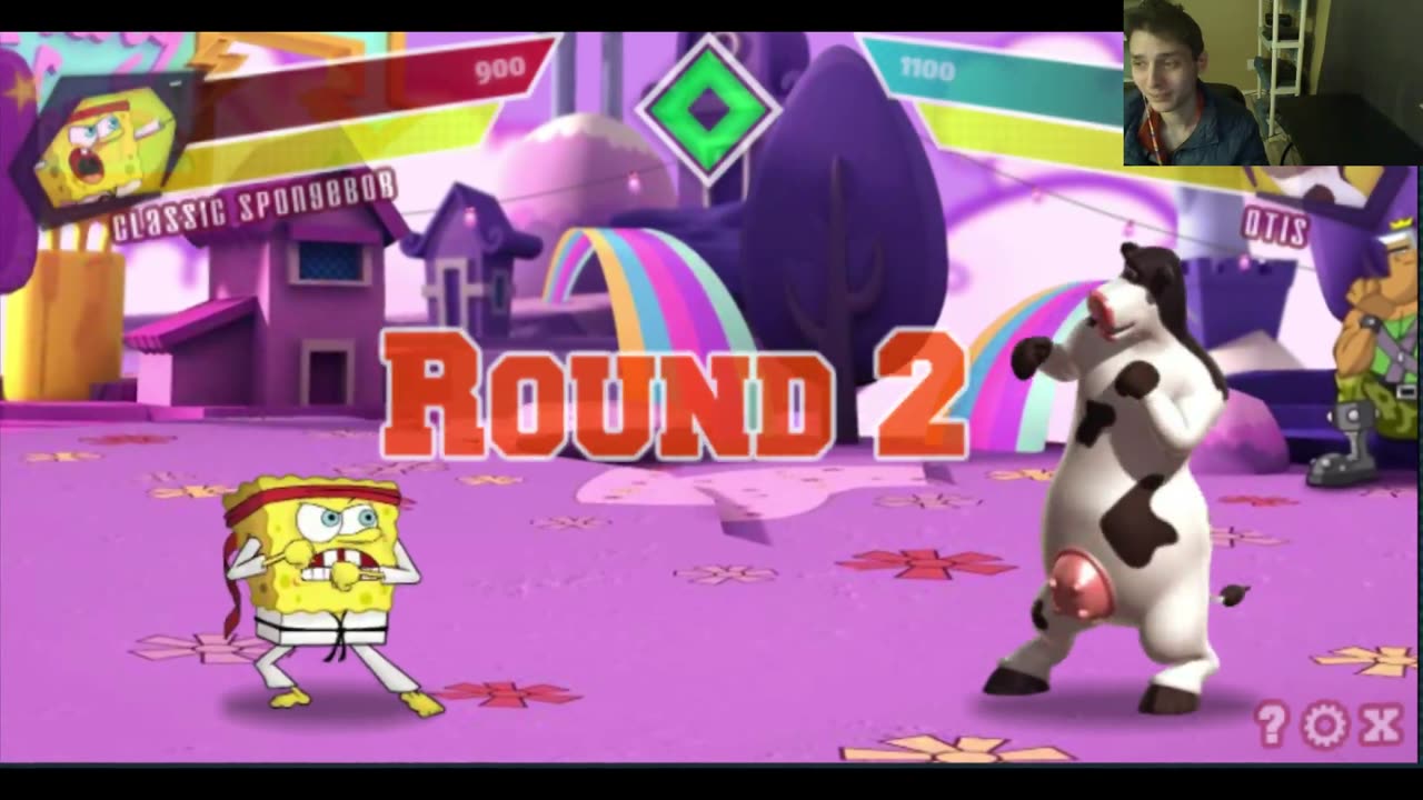 Nickelodeon Super Brawl Showdown! Battle #3 - SpongeBob SquarePants VS Otis The Cow