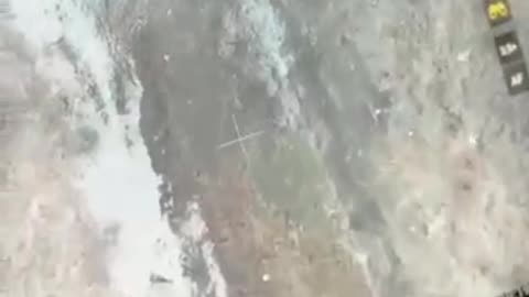 Drone Shows the Aftermath of a Firefight