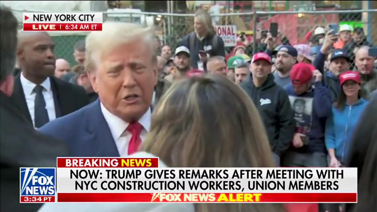 Donald Trump Reacts To The Massive Support He Is Receiving From NYC Construction Workers