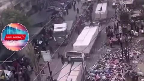 Hamas hijack a massive aid convoy and opened fire at civilians.