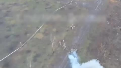 Russian Tank Hit with Missile