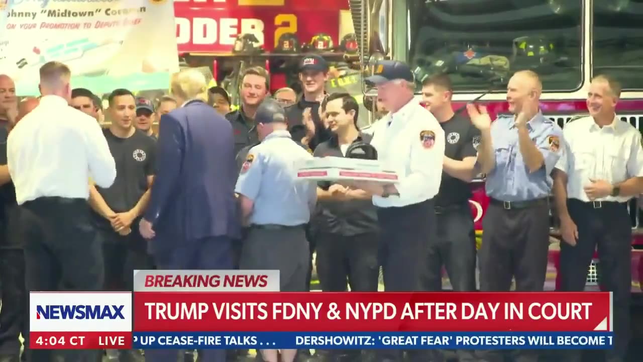 AMAZING: Trump Leaves Court And IMMEDIATELY Delivers Pizza To Local Fire Department