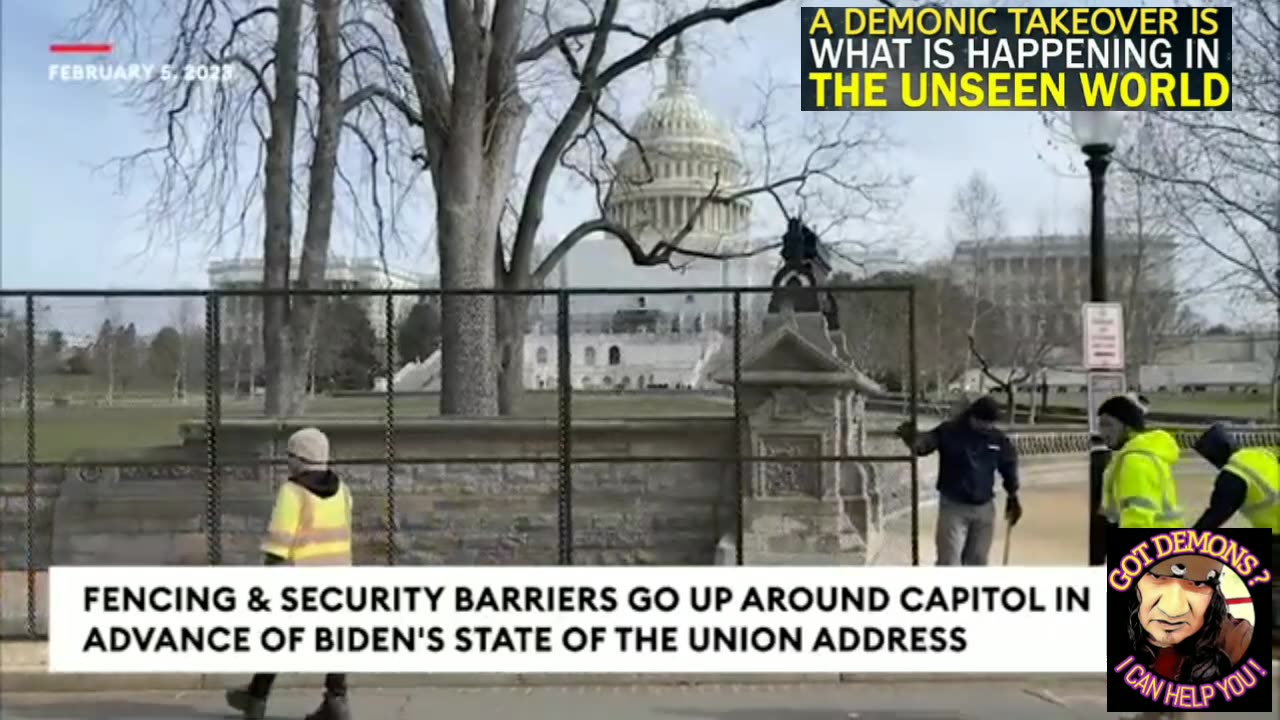 FENCING GOES UP AROUND THE CAPITAL, BEFORE BIDEN'S ADDRESS