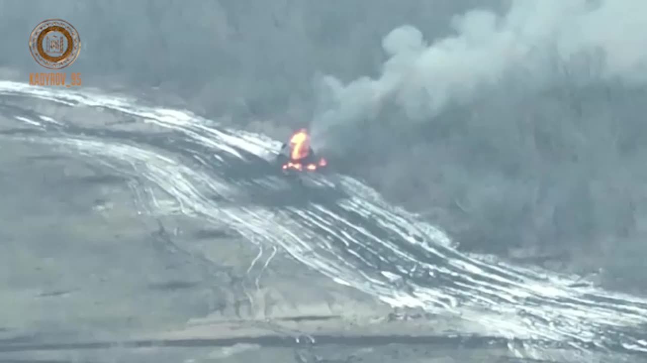 Chechen special forces destroying Ukrainian armored personnel carrier