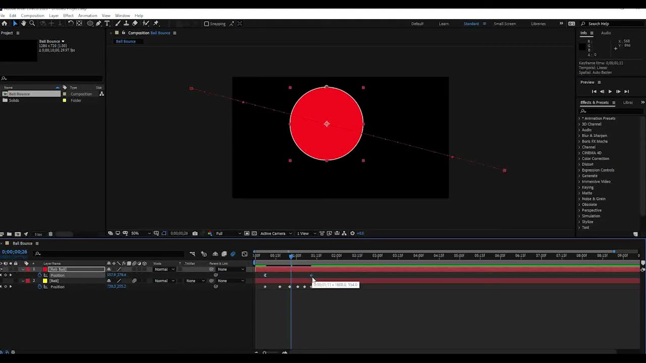 Ball Bounce Animation in After Effects