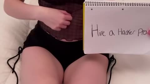 Sexy Vegas Teen Stripper Shows Her Support of Hire a Hacker Pro