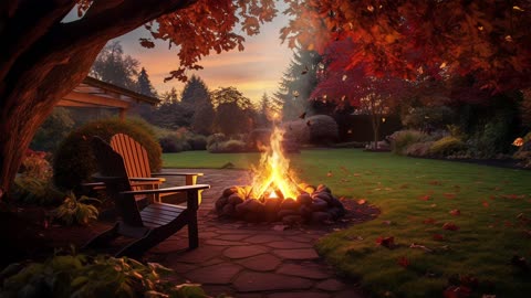 A beautiful campfire blazing in the night