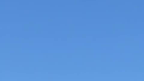 Military jet passes the spy balloon