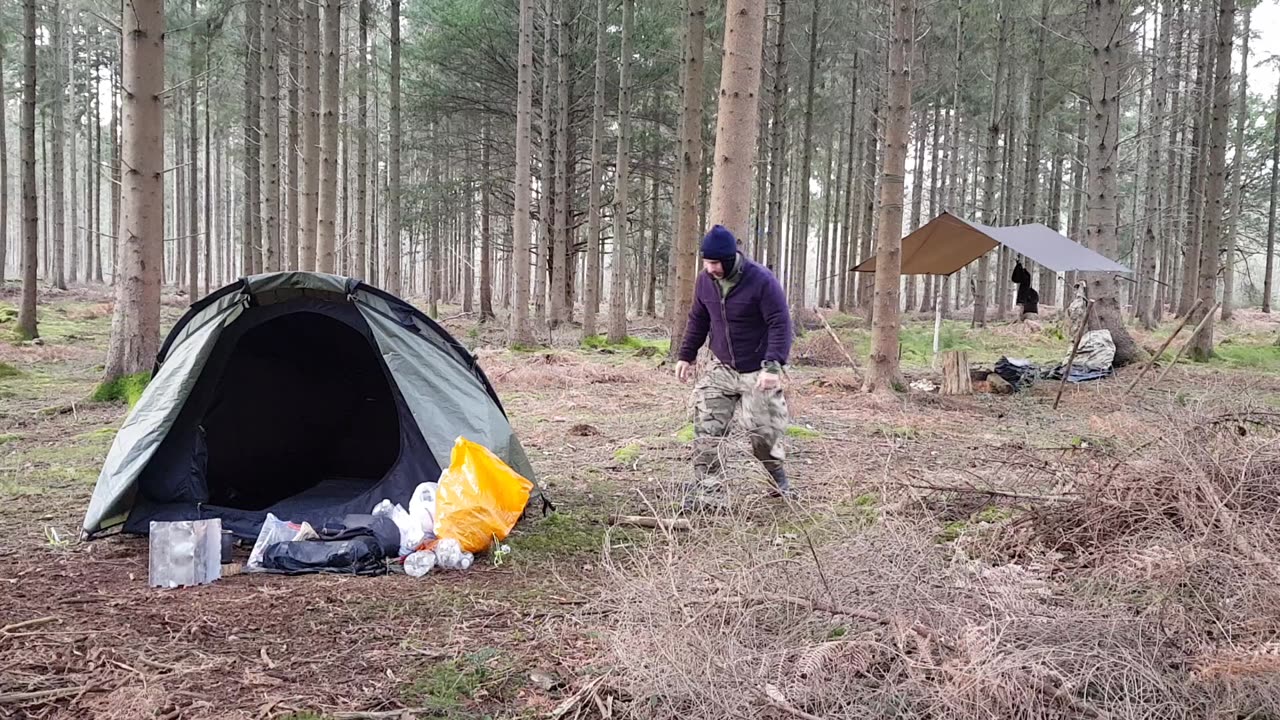 Tidying up to take down the tent. 22nd Jan 2023