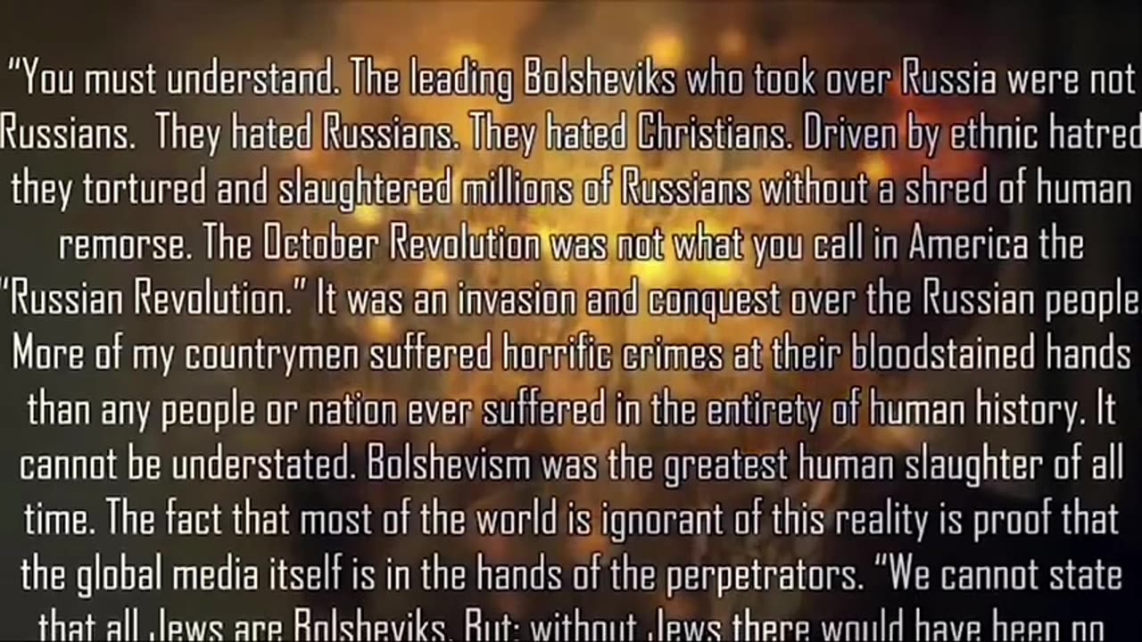 Aleksandr Solzhenitsyn How Jews Use Deception To Attain World Hegemony