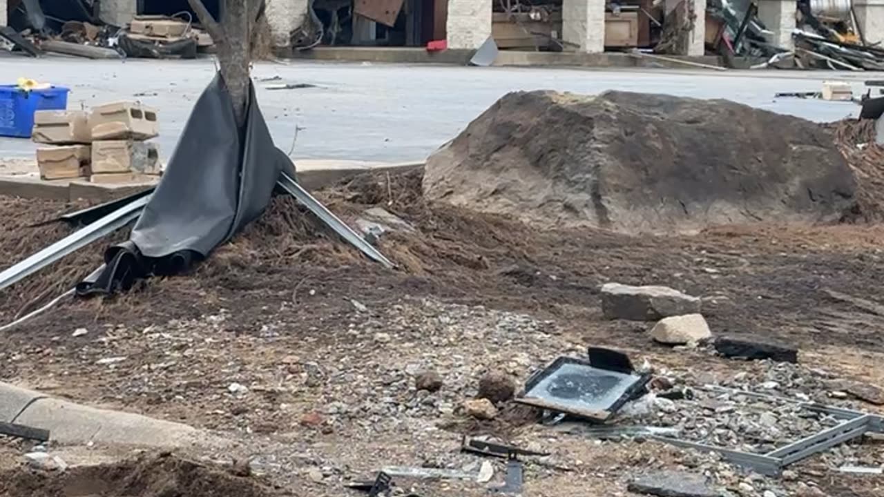 Hurricane Helene Aftermath At Asheville Mattress Store