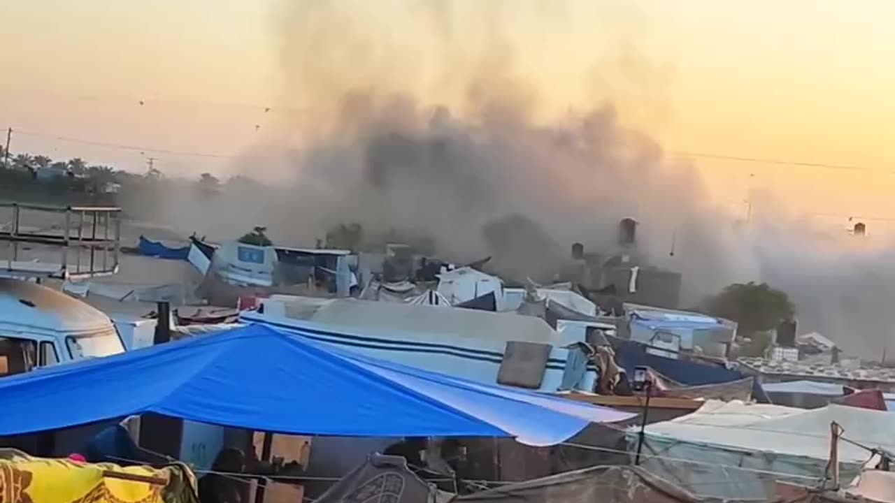 Israeli airstrikes targeted tents of Palestinians in Rafah