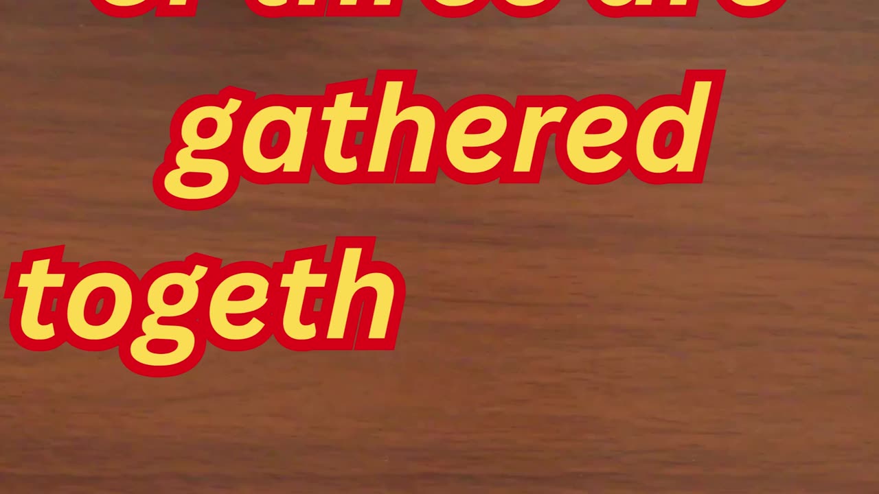 "For where two or three are gathered in my name, there am I with them."Matthew 18:20#shorts #ytshort